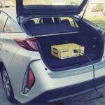 A Firefly PEMS unit in the back of a Toyota Prius car